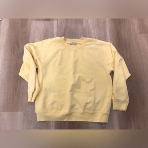 AYR BFF Butter Yellow Pullover Sweatshirt